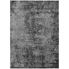 3' X 5' Gray Abstract Washable Non Skid Indoor Outdoor Area Rug
