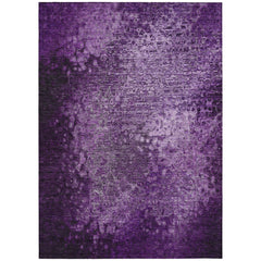 5' X 8' Purple Washable Non Skid Indoor Outdoor Area Rug