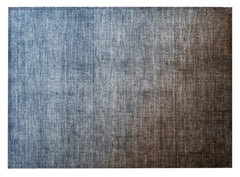 2' X 3' Blue and Green Ombre Washable Non Skid Indoor Outdoor Area Rug