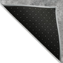 8' X 10' Gray Abstract Washable Non Skid Indoor Outdoor Area Rug