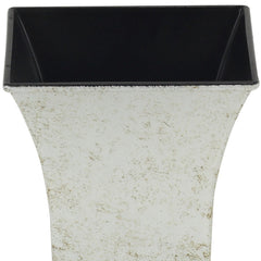 5" Cream Recycled Plastic Indoor Outdoor Square Nursery Pot
