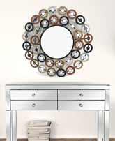 31 X 31 X 1 Multi-Color Modern Stylish Mirrored Metal Wall Decor