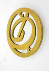 1" X 7.75" X 9.5" Yellow, Cottage Style, Wall Decor - Letter D