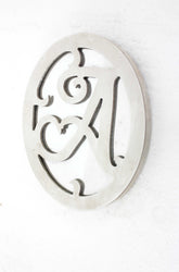 1" X 7.75" X 9.5" White, Cottage Style, Wall Decor - Letter A