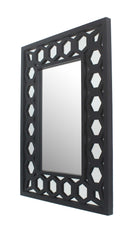 40" Antique Square Accent Mirror Wall Mounted With Frame