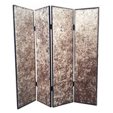 1 X 84 X 84 Bronze Wood & Fabric Screen