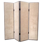 1 X 84 X 84 Beige Wood & Fabric Chateau Screen