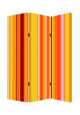 1 X 48 X 72 Multi Color Wood Canvas Deep Saffron Screen