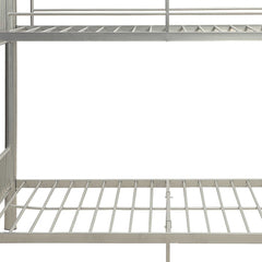 78" X 56" X 67" Silver Metal Twin Over Full Bunk Bed