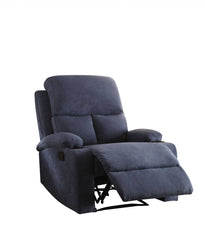 32" X 37" X 39" Blue Linen Fabric Recliner