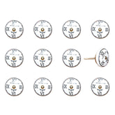 1.5" X 1.5" X 1.5" White Black And Gold Knobs 12 Pack