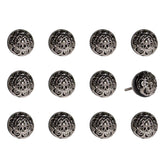 1.5" X 1.5" X 1.5" Black And Chrome Knobs 12 Pack