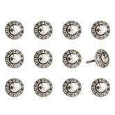 1.5" X 1.5" X 1.5" Cream Black And Gray Knobs 12 Pack