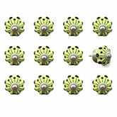 1.5" X 1.5" X 1.5" Yellow Green And Silver Knobs 12 Pack