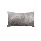 12" X 20" X 5" Grey Torino Kobe Cowhide Pillow