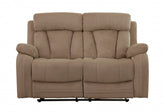 40" Modern Beige Fabric Loveseat
