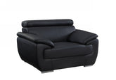 32" To 38" Black Captivating Leather Chair