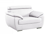 32" To 38" White Captivating Leather Chair
