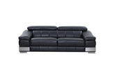 31To 39" Modern Black Leather Sofa