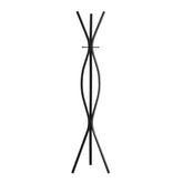 12" X 18" X 72" Black Metal Coat Rack