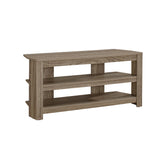 15.5" X 42" X 19.75" Dark Taupe Particle Board Laminate TV Stand