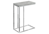 18.25" X 10.25" X 25.25" Grey Particle Board Metal Accent Table