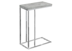 18.25" X 10.25" X 25.25" Grey Particle Board Metal Accent Table