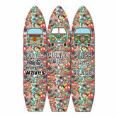 47 X 1 X 71 Multicolor Vintage Wood Surfboard Screen