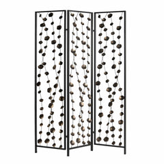 48 X 1 X 71 Gray And Bronze Metal Falling Blooms Screen