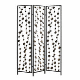 48 X 1 X 71 Gray And Bronze Metal Falling Blooms Screen