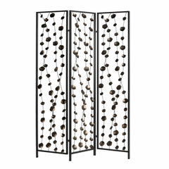 48 X 1 X 71 Gray And Bronze Metal Falling Blooms Screen