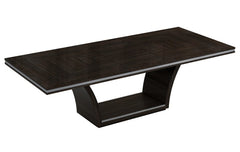 Dark Wood Modern Pedestal Dining Table