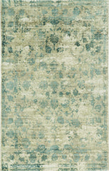 5' X 7' Viscose Sand Or Blue Area Rug