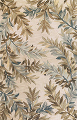 7' X 9' Wool Ivory Area Rug