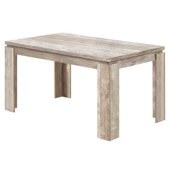 35.5" X 59" X 30.5" Taupe Reclaimed Wood Look Dining Table