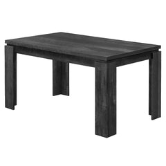 35.5" X 59" X 30.5" Black Reclaimed Wood Look Dining Table