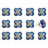 1.5" X 1.5" X 1.5" Ceramic Metal Multicolor 12 Pack Knob