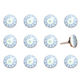 1.5" X 1.5" X 1.5" Ceramic Metal Multicolor 12 Pack Knob