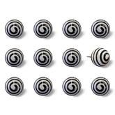 1.5" X 1.5" X 1.5" Ceramic Metal Multicolor 12 Pack Knob