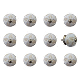 1.5" X 1.5" X 1.5" Ceramic Metal Multicolor 12 Pack Knob