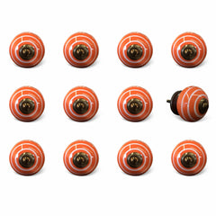 1.5" X 1.5" X 1.5" Ceramic Metal Multicolor 12 Pack Knob