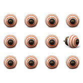 1.5" X 1.5" X 1.5" Ceramic Metal Multicolor 12 Pack Knob