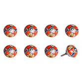1.5" X 1.5" X 1.5" Ceramic Metal Multicolor 8 Pack Knob