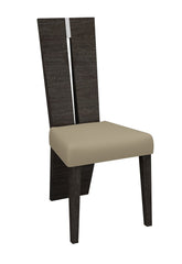 Set Of 2 Gray Alder Ladder Back Dining Chairs
