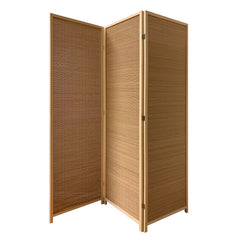 6" Light Bamboo 3 Panel Room Divider Screen