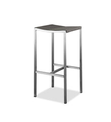 Set Of 4 Stainless Steel Square Bar Stool