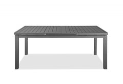 71 X 43 X 30 Gray Aluminum Extendable Dining Table