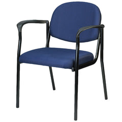 Navy Blue Fabric Seat Swivel Adjustable Task Chair Fabric Back Steel Frame