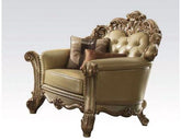 48" X 42" X 47" Bone Polyurethane Chair 2 Pillows