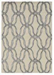 12'X15' Silver Ivory Hand Tufted Vermicular Indoor Area Rug